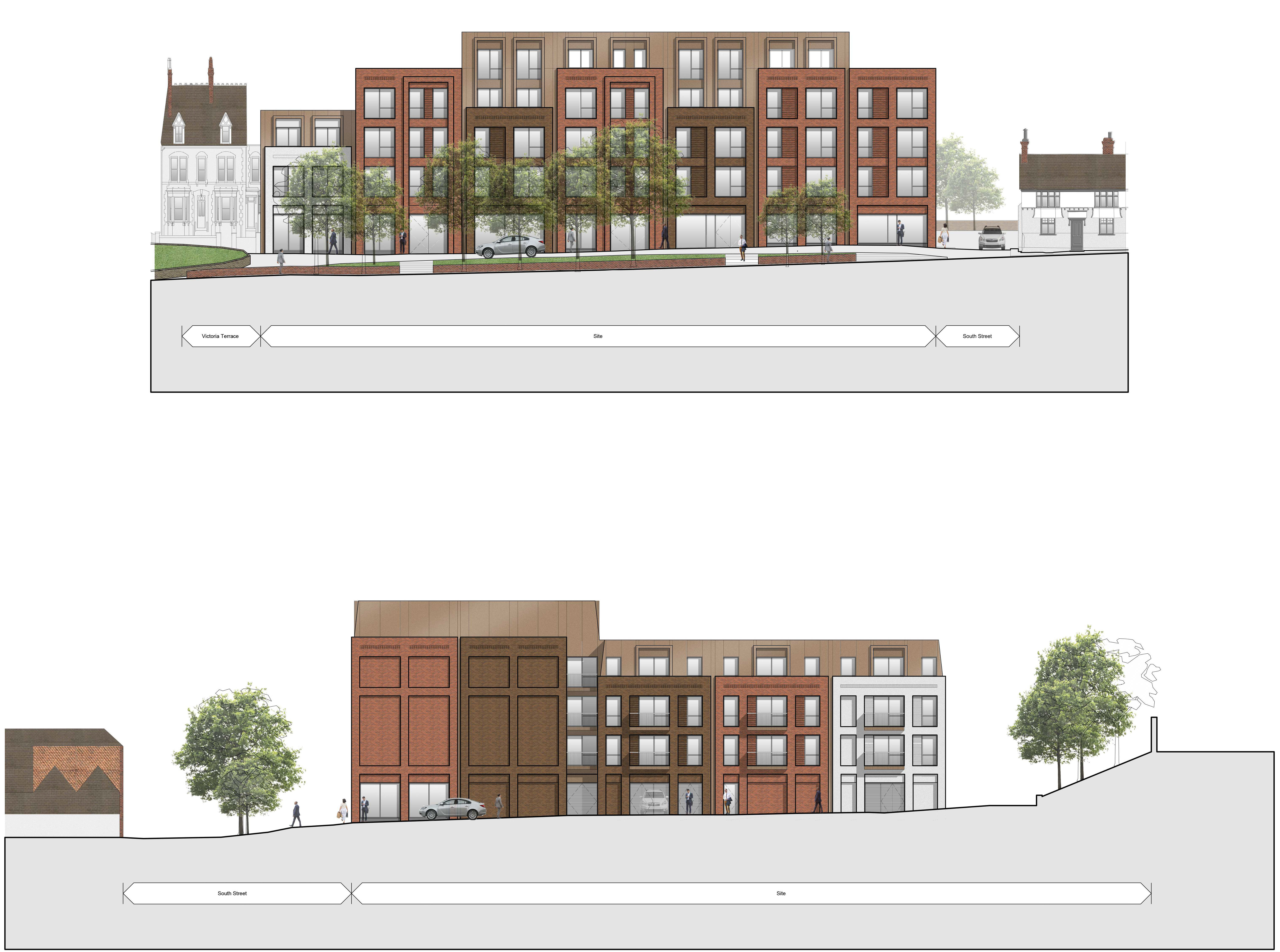 Modern elevations option 1